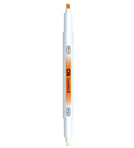 Marcador de texto lumini-x laranja marca e apaga CIS
