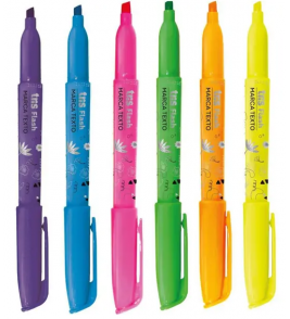 Marcador de texto flash fluorescente cores Tris