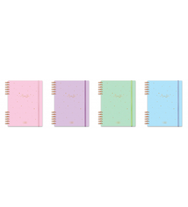 Caderno espiral capa dura 1/8 80 folhas miss you Cadersil