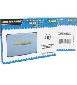 Almofada para carimbo numero 3 preto mp773 Masterprint