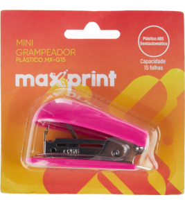 Grampeador mini para 15 folhas mx-g15 rosa para 26/6 Maxptint
