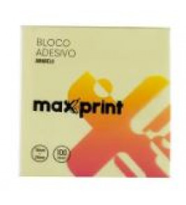 Bloco adesiva amarelo 01 bloco com 100 folhas 76x76mm Maxprint