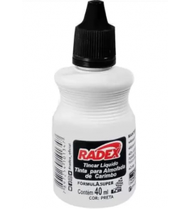 Tinta para carimbeira preto 40ml trincar Radex