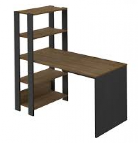  Escrivaninha Match pinho preto pé estante 1.20mt Artely 