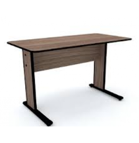 Mesa para escritório mx120 walnut preto sem gaveta 1.20mt Pandin
