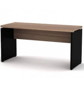 Mesa para escritório 1.70mt m1700/70pe40 noce naturalle pé preto painel Pandin