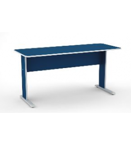 Mesa para escritório mx-120 azul/cinza sem gaveta 1.20mt Pandin
