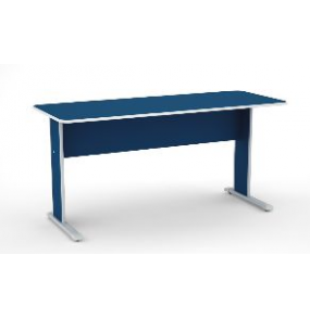 Mesa para escritório mx-120 azul/cinza sem gaveta 1.20mt Pandin
