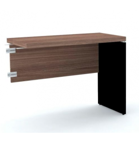 Mesa complemento para escritório mcp900p40 na cor walnut e preto Pandin