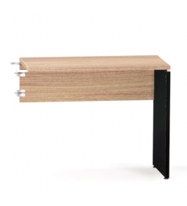 Mesa complemento para escritório mc900p25pp cor naturalle e preto Pandin