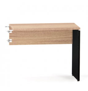 Mesa complemento para escritório mc900p25pp cor naturalle e preto Pandin