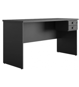 Mesa para escritório eco preta 30mm com gaveta 1.20mt M.Belo