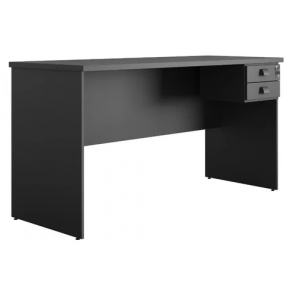 Mesa para escritório eco preta 30mm com gaveta 1.20mt M.Belo