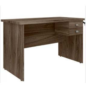 Mesa para escritório eco castanho 30mm com gaveta 1.20mt M.Bello