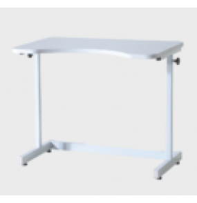 Mesa inclusiva cinza 90cm topo com recorte e regulagem Martinucci