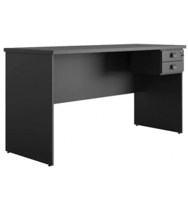 Mesa para escritório eco preta 30mm com gaveta 1.50mt  M.Belo