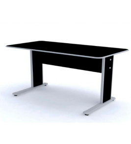 Mesa para escritório mx-150 cinza e preto sem gaveta 1.50mt Pandin