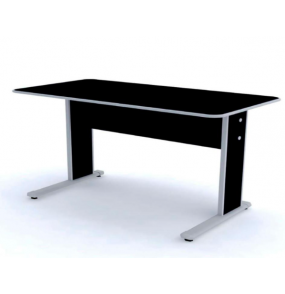Mesa para escritório mx-150 cinza e preto sem gaveta 1.50mt Pandin