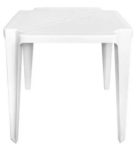 Mesa plástica monobloco branca Movemba