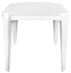 Mesa plástica monobloco branca Movemba