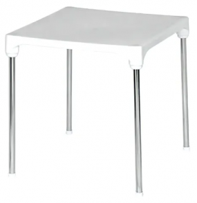 Mesa plástica quadrada sec line branca 70cm eal Injeplastec