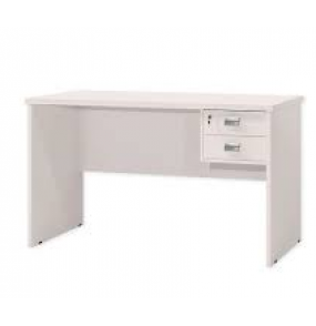 Mesa para escritório taurus branca 1.20mt com 2 gavetas J&A Móveis
