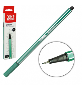 Caneta hidrocor microliner verde 0.4mm Yins Paper