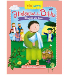 Livro história minilivro milagres de Jesus 16 páginas Ciranda Cultural