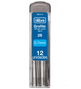 Mina para lapiseira 0.7mm com 12 hb 2b Tilibra