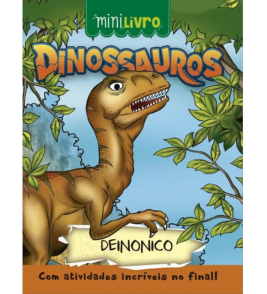 Livro história minilivro dinossauros deinonico 16 páginas Ciranda Cultural