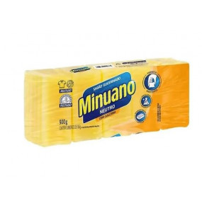 Sabão em barra 800gr com 5 neutro glicerinado Minuano
