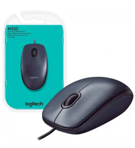 Mouse USB M100 preto e cinza Logitech