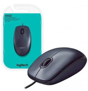 Mouse USB M100 preto e cinza Logitech