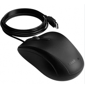 Mouse USB MC120 silencioso preto Intelbras 
