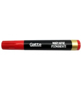 Marcador multiuso permanente vermelho chanfrado Gatte