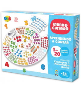 Quebra-cabeça aprendendo a contar 20 peças Ggb Plast