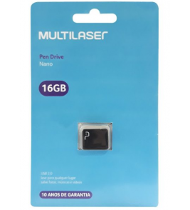 Pen drive usb 16gb nano preto Multilaser/Multi