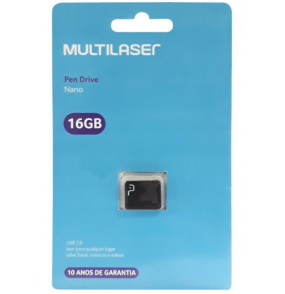Pen drive usb 16gb nano preto Multilaser/Multi