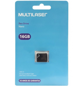 Pen drive usb 16gb nano preto Multilaser/Multi