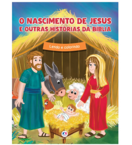 Livro história ler colorir o nascimento de Jesus Ciranda Cultural