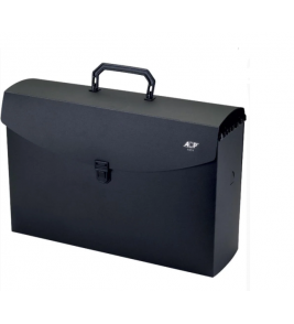 Maleta arquivo black com 6 pastas suspensa Acp