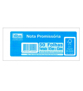Nota promissória 15544-6 com 50 folhas pequena Tilibra