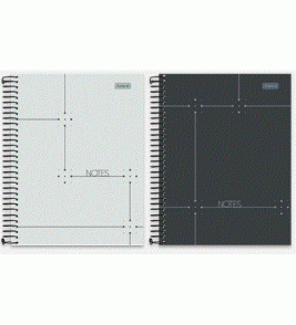 Caderno espiral capa dura 1 matéria 80 folhas notes universitário Cadersil