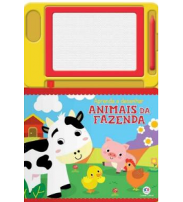 Livro com atividade lousa animais da fazenda Ciranda Cultural