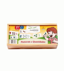 Quebra-cabeça numerais e quantidades 30 peças Fudamental Brinquedos