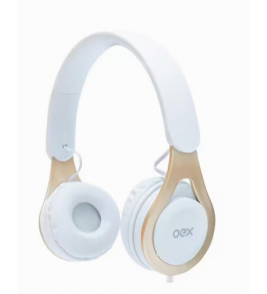 Headset drop p2/p3 branco/dourado Oex