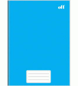 Caderno brochura capa dura 1/47 96 folhas off azul 3B