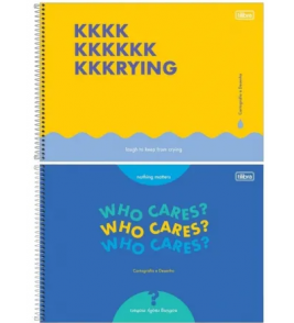 Caderno espiral capa dura de desenho 80 folhas 4 fun Tilibra