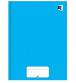 Caderno brochurão capa dura  96 folhas off azul turquesa universitário 3B