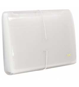 Pasta sanfonada dupla com 31 divisórias cristal 6020pp-tr Dac